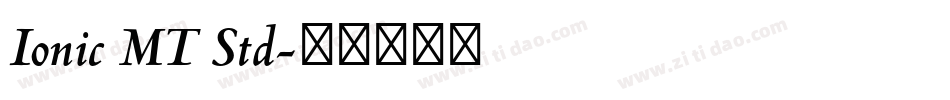 Ionic MT Std字体转换